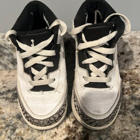 Kids Nike Air Jordan 3 Retro TD Infrared Cement - Picture 1 of 4